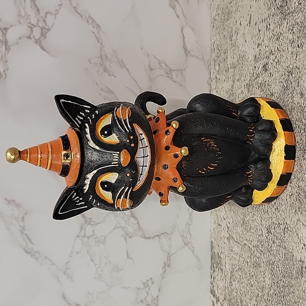 Retro Halloween black cat Statue Decor - Picture 2 of 6